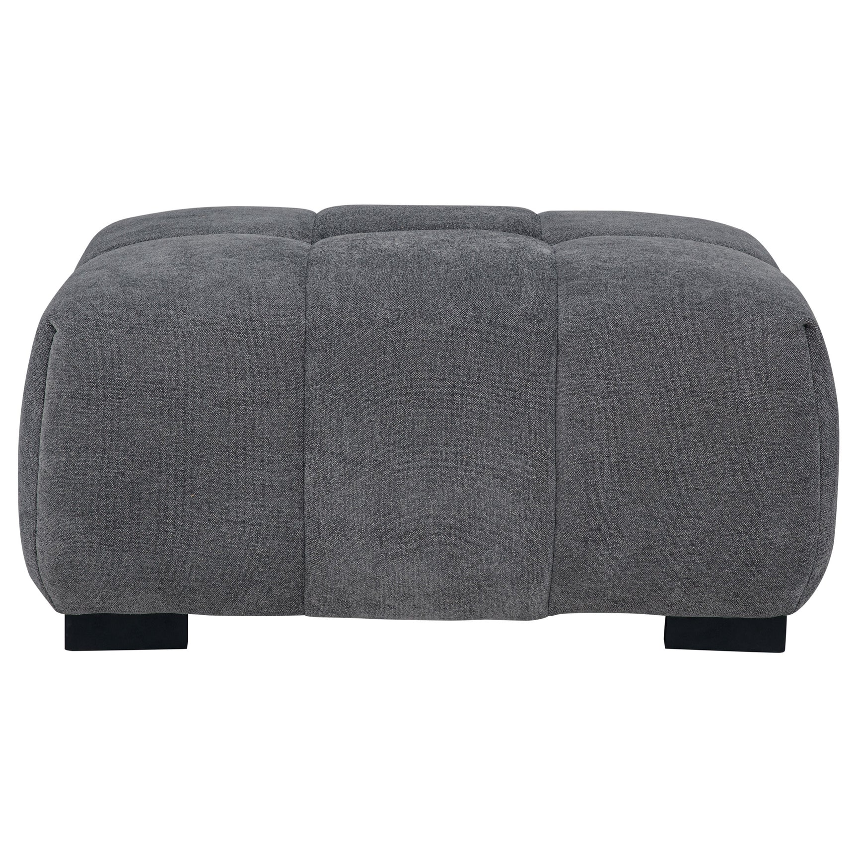 Octavia Upholstered Rectangular Ottoman Charcoal Grey - Tampa Furniture Outlet
