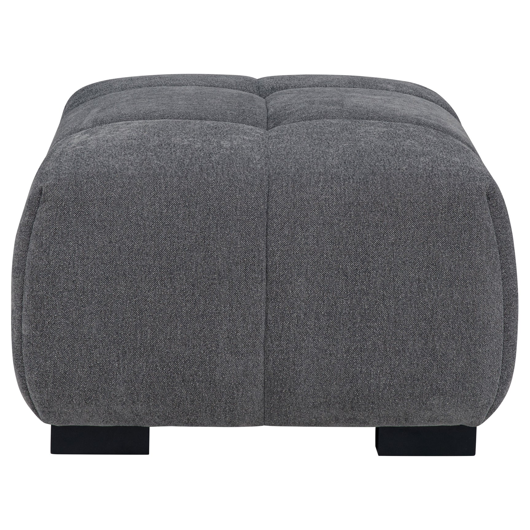 Octavia Upholstered Rectangular Ottoman Charcoal Grey - Tampa Furniture Outlet