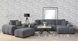 Octavia Upholstered Rectangular Ottoman Charcoal Grey - Tampa Furniture Outlet