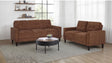 Tampa Furniture Outlet - Coaster - Bowen II 2-piece Fabric Upholstered Track Arm Sofa Set Rust - 509971-S2