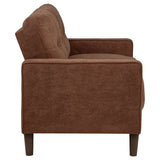 Bowen II 2-piece Fabric Upholstered Track Arm Sofa Set Rust