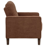 Bowen II 3-piece Fabric Upholstered Track Arm Sofa Set Rust