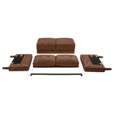 Bowen II Fabric Upholstered Track Arm Sofa Rust