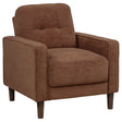 Tampa Furniture Outlet - Coaster - Bowen II Fabric Upholstered Track Arm Accent Chair Rust - 509973