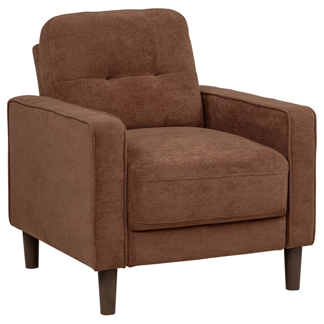 Tampa Furniture Outlet - Coaster - Bowen II Fabric Upholstered Track Arm Accent Chair Rust - 509973