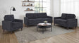 Tampa Furniture Outlet - Coaster - Bowen II 3-piece Upholstered Track Arm Sofa Set Steel Grey - 509981-S3