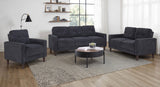 Tampa Furniture Outlet - Coaster - Bowen II 3-piece Upholstered Track Arm Sofa Set Steel Grey - 509981-S3