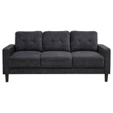 Bowen II 3-piece Upholstered Track Arm Sofa Set Steel Grey