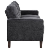 Bowen II 3-piece Upholstered Track Arm Sofa Set Steel Grey