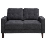 Bowen II 3-piece Upholstered Track Arm Sofa Set Steel Grey