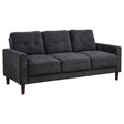 Tampa Furniture Outlet - Coaster - Bowen II Fabric Upholstered Track Arm Sofa Steel Grey - 509981