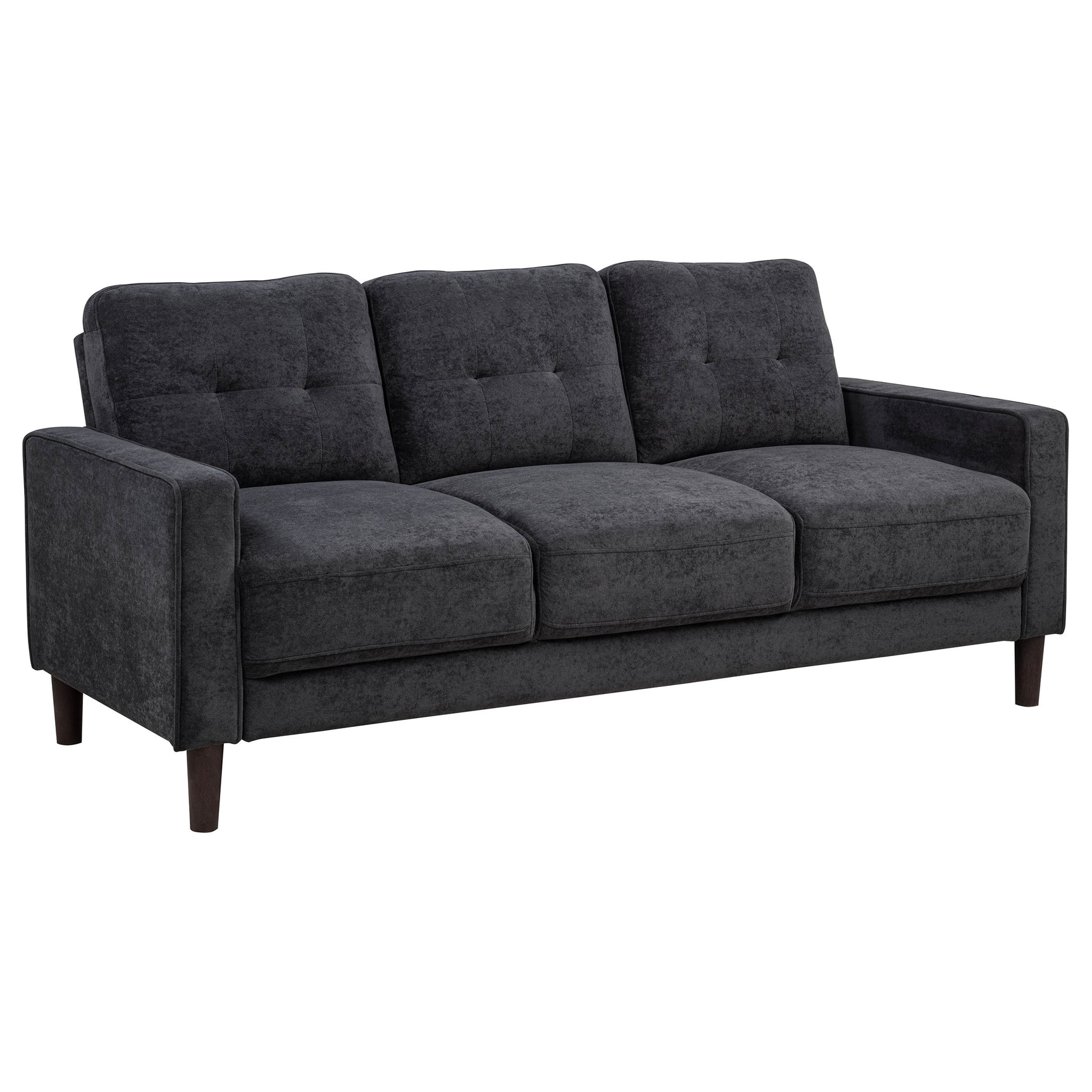 Tampa Furniture Outlet - Coaster - Bowen II Fabric Upholstered Track Arm Sofa Steel Grey - 509981