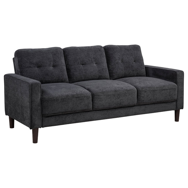 Tampa Furniture Outlet - Coaster - Bowen II Fabric Upholstered Track Arm Sofa Steel Grey - 509981