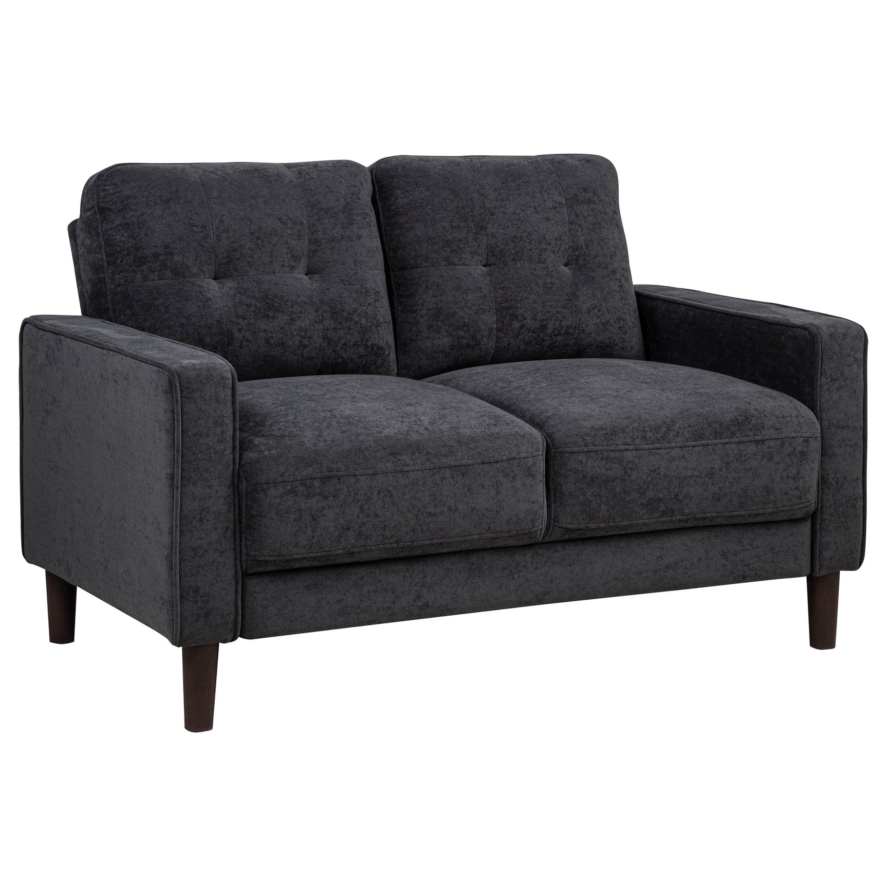 Tampa Furniture Outlet - Coaster - Bowen II Fabric Upholstered Track Arm Loveseat Steel Grey - 509982