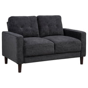 Tampa Furniture Outlet - Coaster - Bowen II Fabric Upholstered Track Arm Loveseat Steel Grey - 509982