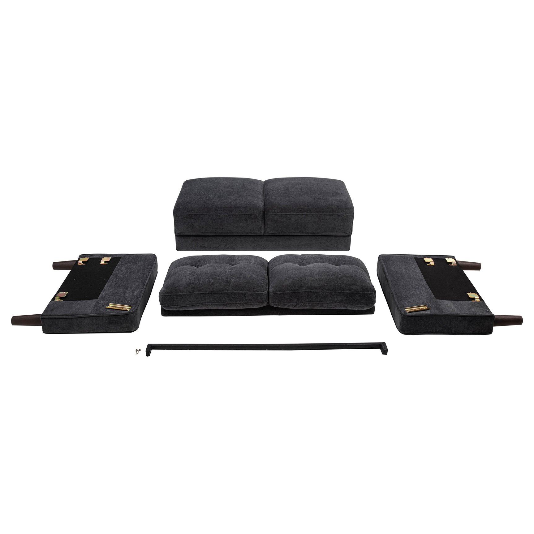 Bowen II Fabric Upholstered Track Arm Loveseat Steel Grey