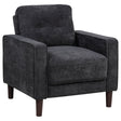 Tampa Furniture Outlet - Coaster - Bowen II Fabric Upholstered Track Arm Chair Steel Grey - 509983