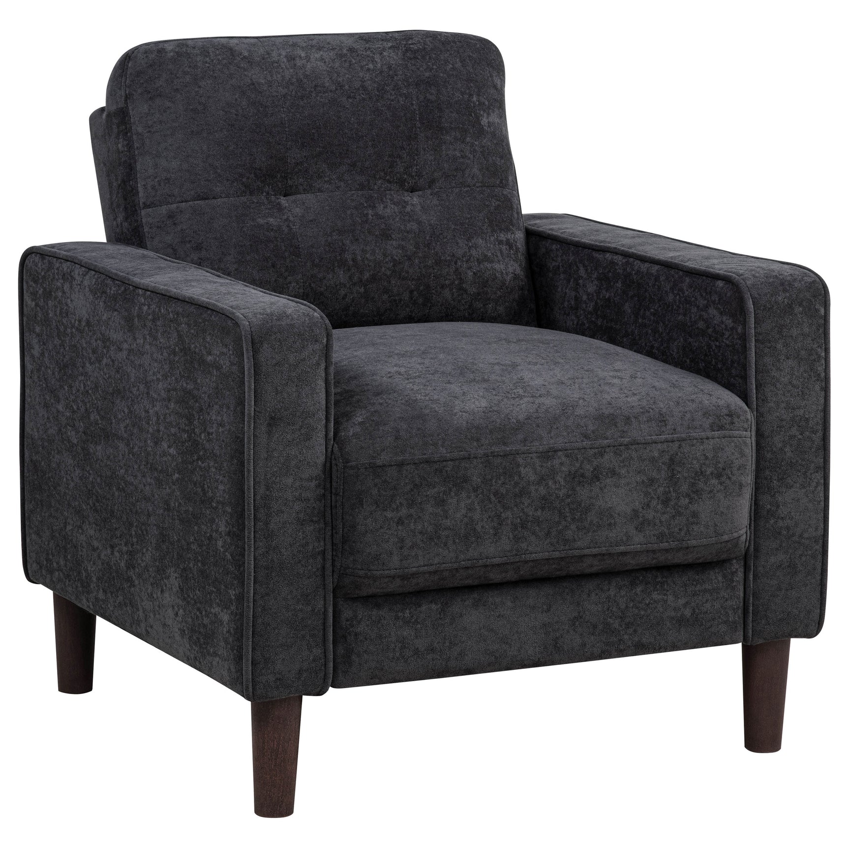 Tampa Furniture Outlet - Coaster - Bowen II Fabric Upholstered Track Arm Chair Steel Grey - 509983