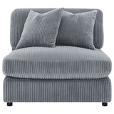 Blaine Upholstered Armless Chair Fog - Tampa Furniture Outlet