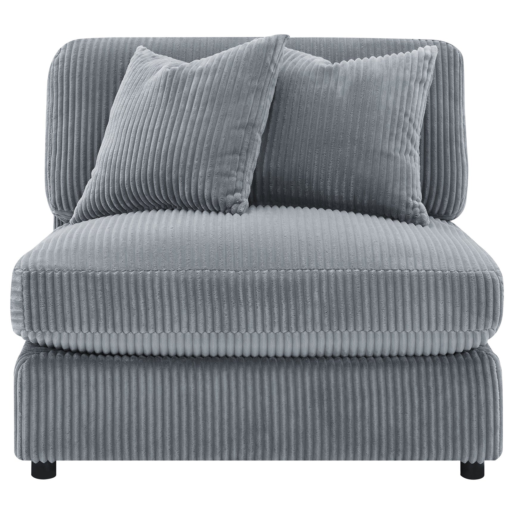 Blaine Upholstered Armless Chair Fog - Tampa Furniture Outlet