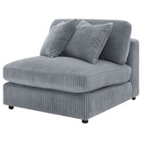 Blaine Upholstered Armless Chair Fog - Tampa Furniture Outlet