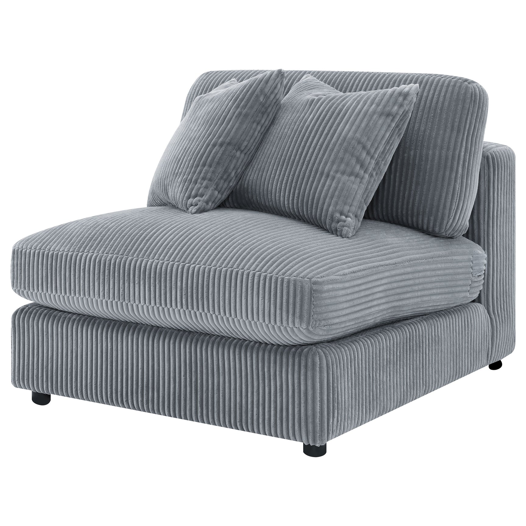 Blaine Upholstered Armless Chair Fog - Tampa Furniture Outlet