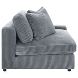 Blaine Upholstered Armless Chair Fog - Tampa Furniture Outlet