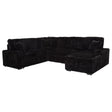 Tampa Furniture Outlet - Coaster - Devonshire Sleeper Sectional Sofa Storage Chaise Black - 511049
