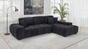 Tampa Furniture Outlet - Coaster - Octavia Upholstered Sectional Chaise Sofa Black - 511061