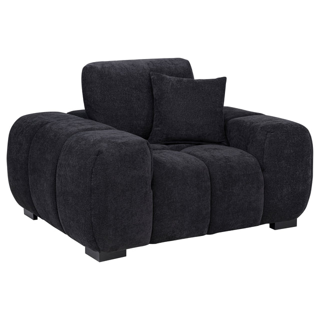 Tampa Furniture Outlet - Coaster - Octavia Upholstered Track Arm Accent Chair Black - 511063