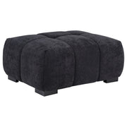 Tampa Furniture Outlet - Coaster - Octavia Upholstered Rectangular Ottoman Black - 511064
