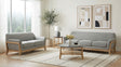 Tampa Furniture Outlet - Coaster - Vaughn 2-piece Fabric Upholstered Flared Arm Sofa Set Grey - 511071-S2