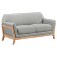 Tampa Furniture Outlet - Coaster - Vaughn Fabric Upholstered Flared Arm Loveseat Grey - 511072