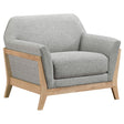 Tampa Furniture Outlet - Coaster - Vaughn Fabric Upholstered Flared Arm Accent Chair Grey - 511073