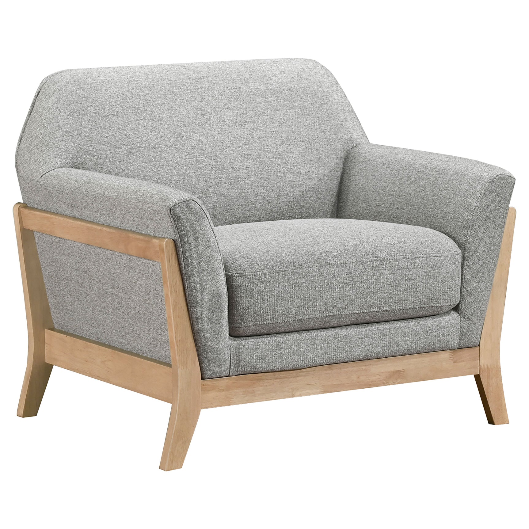 Tampa Furniture Outlet - Coaster - Vaughn Fabric Upholstered Flared Arm Accent Chair Grey - 511073