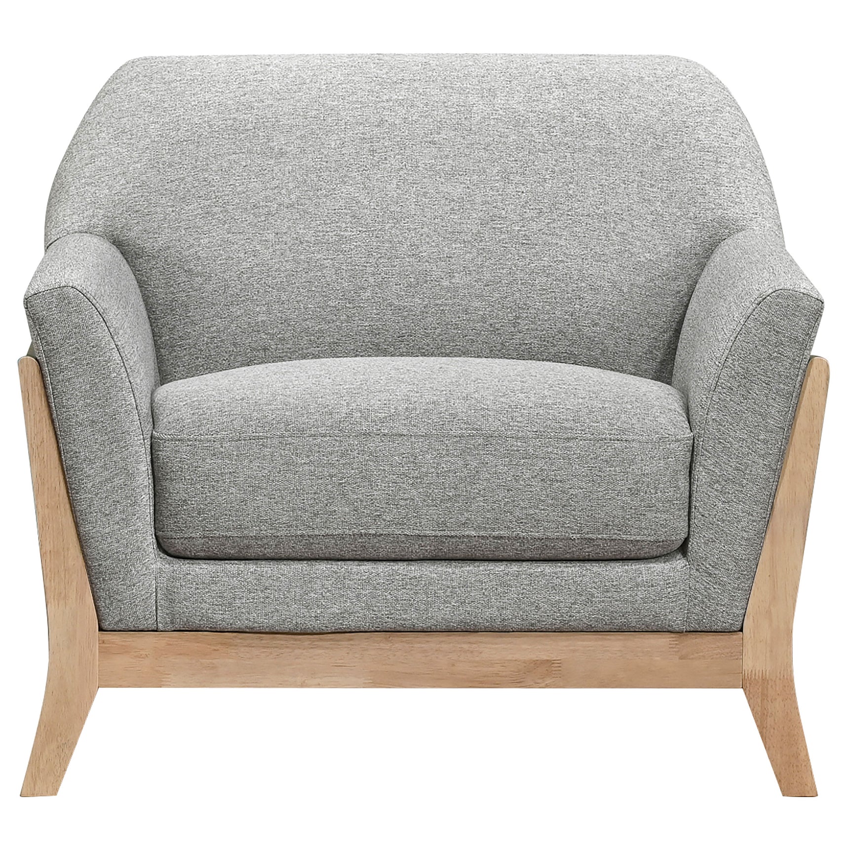 Vaughn Fabric Upholstered Flared Arm Accent Chair Grey