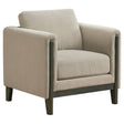 Tampa Furniture Outlet - Coaster - Islington Fabric Upholstered Panel Arm Accent Chair Taupe - 511103