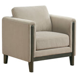 Tampa Furniture Outlet - Coaster - Islington Fabric Upholstered Panel Arm Accent Chair Taupe - 511103