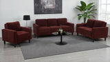 Tampa Furniture Outlet - Coaster - Ruth 3-piece Fabric Upholstered Track Arm Sofa Rust Red - 511211-S3