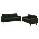 Tampa Furniture Outlet - Coaster - Ruth 2-piece Fabric Upholstered Track Arm Sofa Matcha Green - 511214-S2