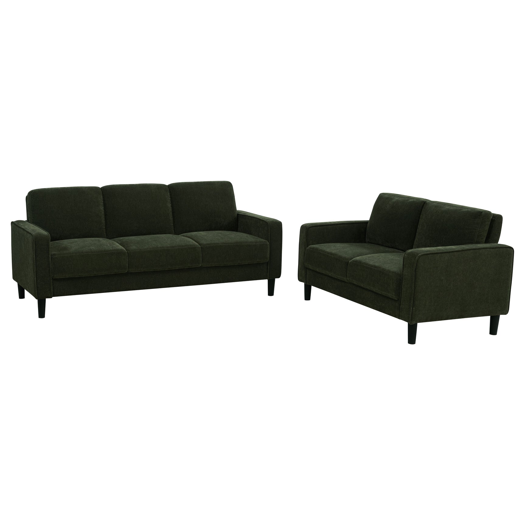 Tampa Furniture Outlet - Coaster - Ruth 2-piece Fabric Upholstered Track Arm Sofa Matcha Green - 511214-S2