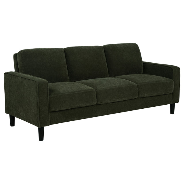 Tampa Furniture Outlet - Coaster - Ruth 77-inch Fabric Upholstered Track Arm Sofa Matcha Green - 511214