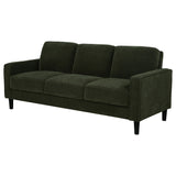 Ruth 77-inch Fabric Upholstered Track Arm Sofa Matcha Green