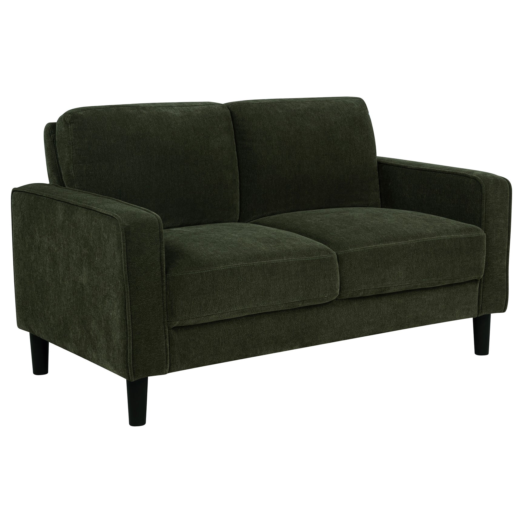 Tampa Furniture Outlet - Coaster - Ruth Fabric Upholstered Track Arm Loveseat Matcha Green - 511215