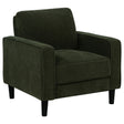 Tampa Furniture Outlet - Coaster - Ruth Fabric Upholstered Track Arm Accent Chair Matcha Green - 511216