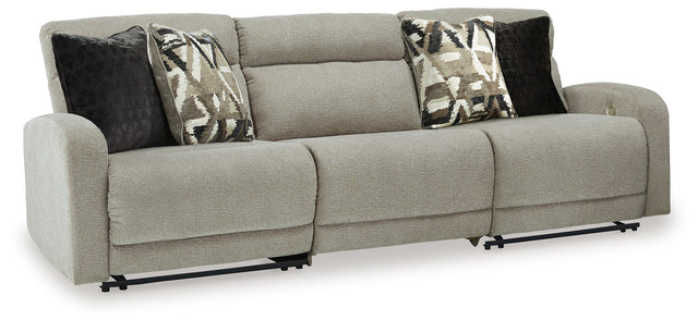 Tampa Furniture Outlet - Ashley Furniture - Colleyville Sectional - 7-Piece Power Reclining Sectional with Chaise / Stone - 54405S32