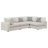Serene 4-piece Upholstered Modular Sectional Sofa Beige - Tampa Furniture Outlet