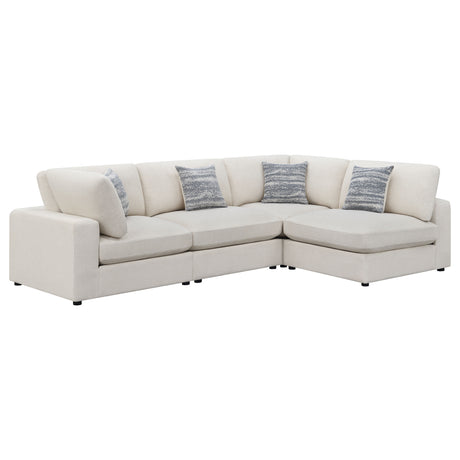 Serene 4-piece Upholstered Modular Sectional Sofa Beige - Tampa Furniture Outlet