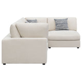 Serene 4-piece Upholstered Modular Sectional Sofa Beige - Tampa Furniture Outlet