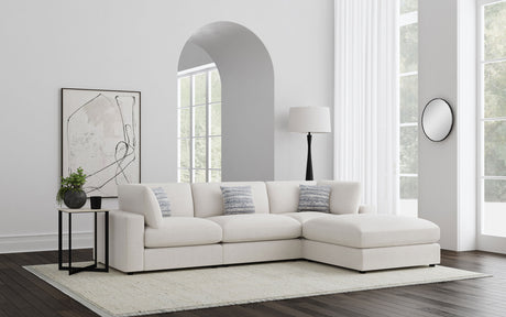 Tampa Furniture Outlet - Coaster - Serene 4-piece Upholstered Modular Sectional Sofa Beige - 551321-SETB